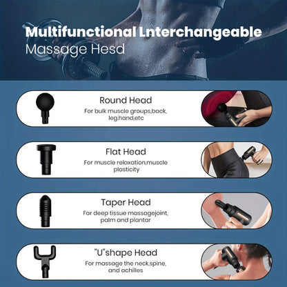 Multifunctional Fascia Gun Massager Instrument Portable Electric Vibrating Muscle Relaxation Tool for Sports Recovery LM