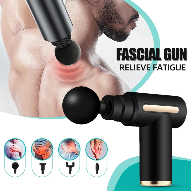 Multifunctional Fascia Gun Massager Instrument Portable Electric Vibrating Muscle Relaxation Tool for Sports Recovery LM