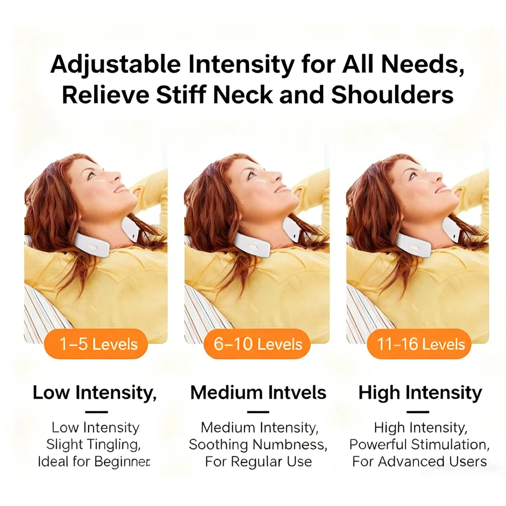Portable Neck and Shoulder Relaxer Multi-level Adjustable Neck Massager Special Tool for Deep Neck and Shoulder Massage. LM
