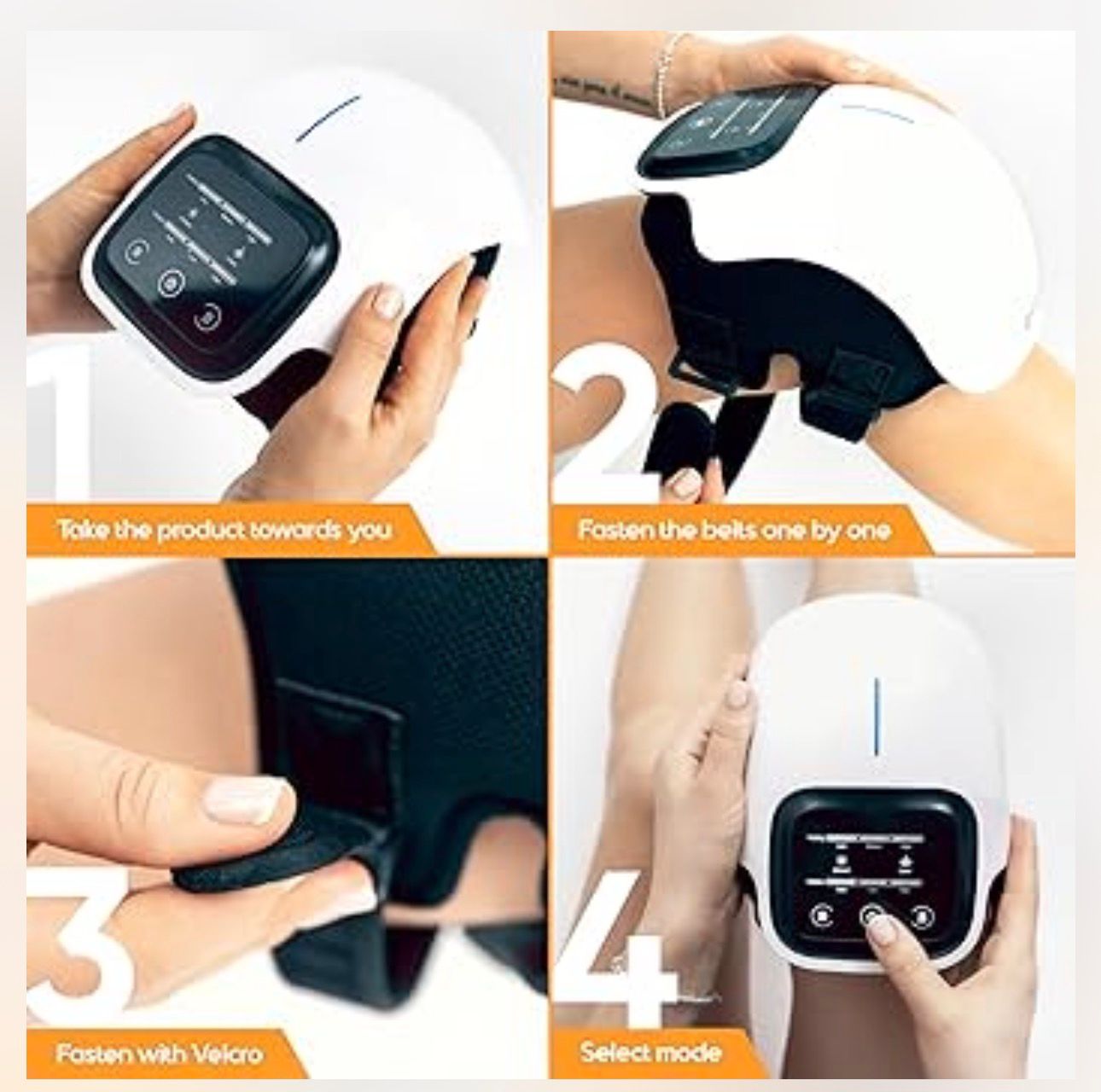 Electric Knee Massager with Infrared Heat and Vibration Knee Pain Relief for Relieve Joint Pain Stiffness Gift for Parents LM